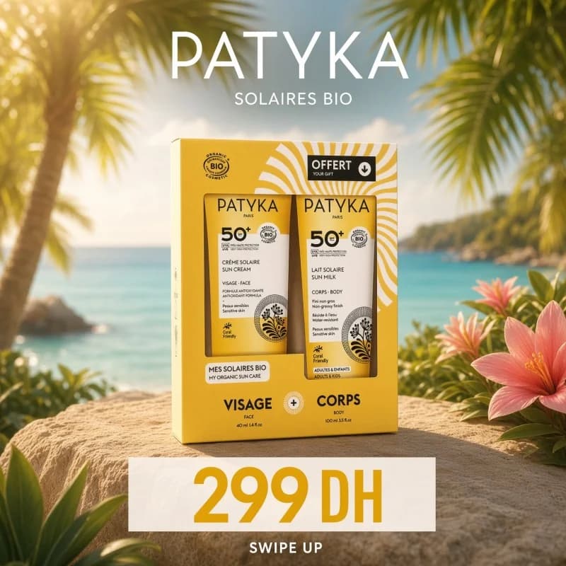 Patyka Creme Solaire Visage Spf50+ ACHETE + Lait Solaire Corps Spf50 OFFERT