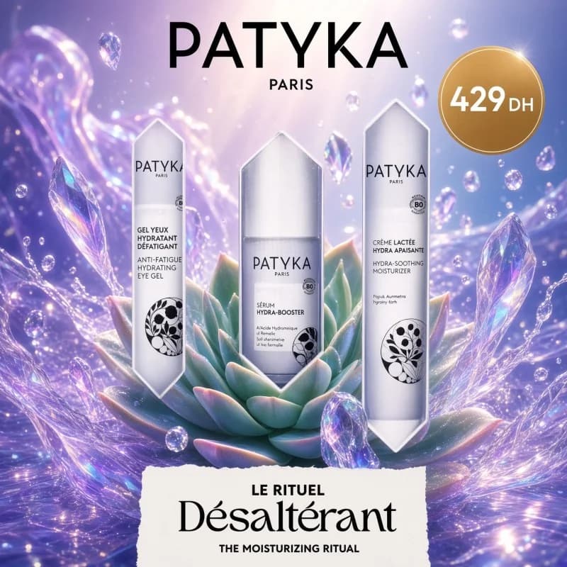 Patyka Coffret Le Rituel Desalterant Gel Yeux+Serum Hydra Booster+Creme Lactee