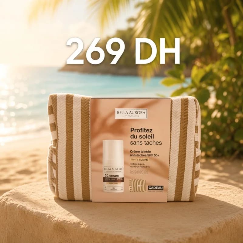 Bella Aurora CC crème anti-taches SPF50 Teinte Claire 30ml ACHETE + TROUSSE OFFERTE