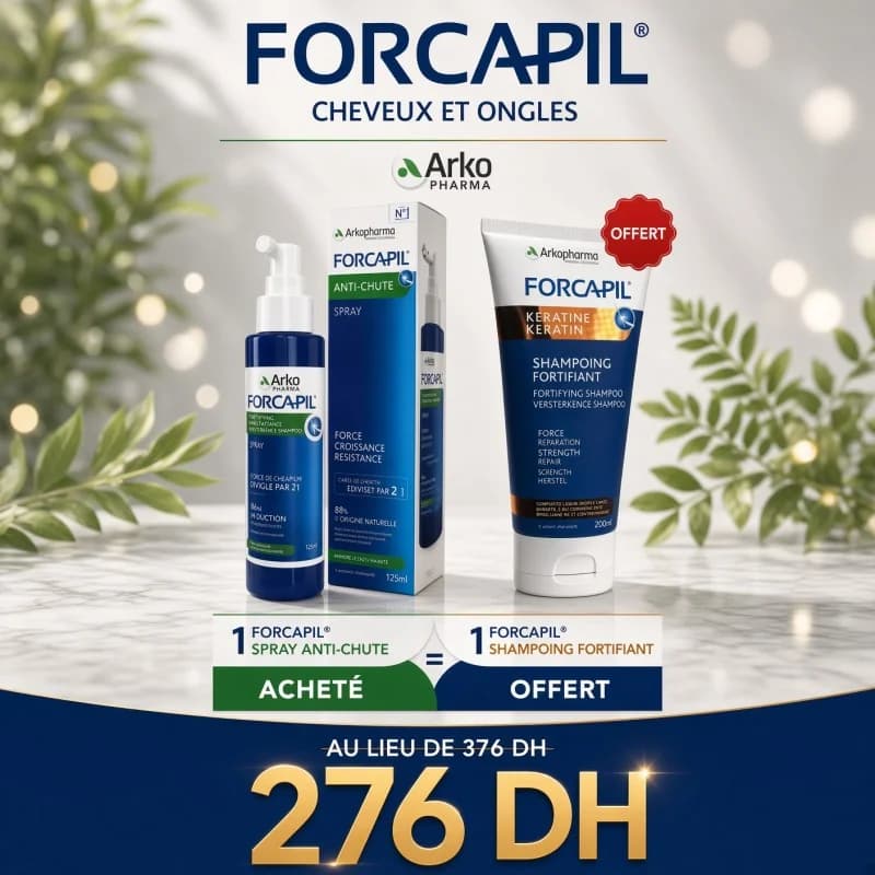 ARKOPHARMA FORCAPIL LOTION ANTI-CHUTE 125ML ACHETE + Shampooing fortifiant Kératine OFFERT