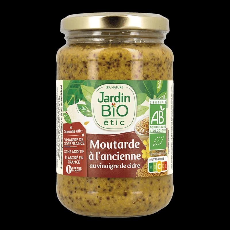 Jardin Bio MOUTARDE ANCIENNE AU VINAIGRE DE CIDRE 350G