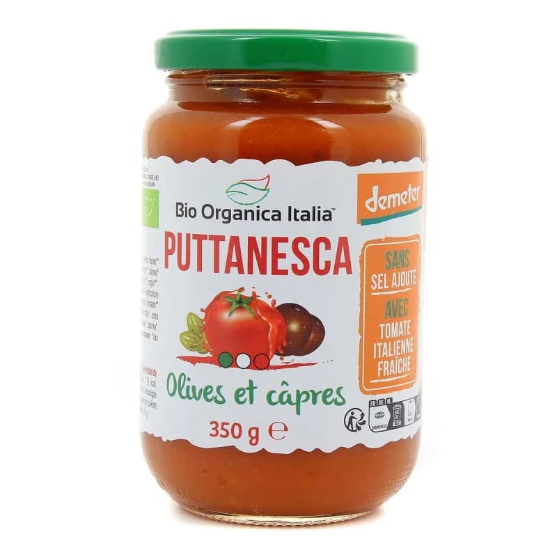 Bio Organica SAUCE PUTTANESCA OLIVE ET CAPRES 325ML