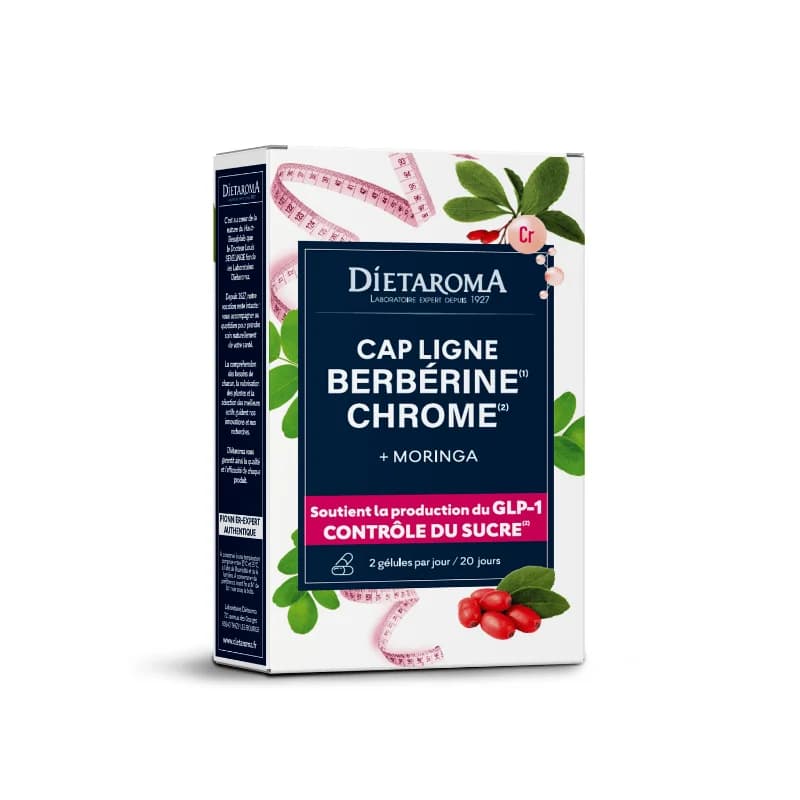 DIETAROMA CAP LIGNE BERBERINE CHROME + MORINGA 40 GELULES