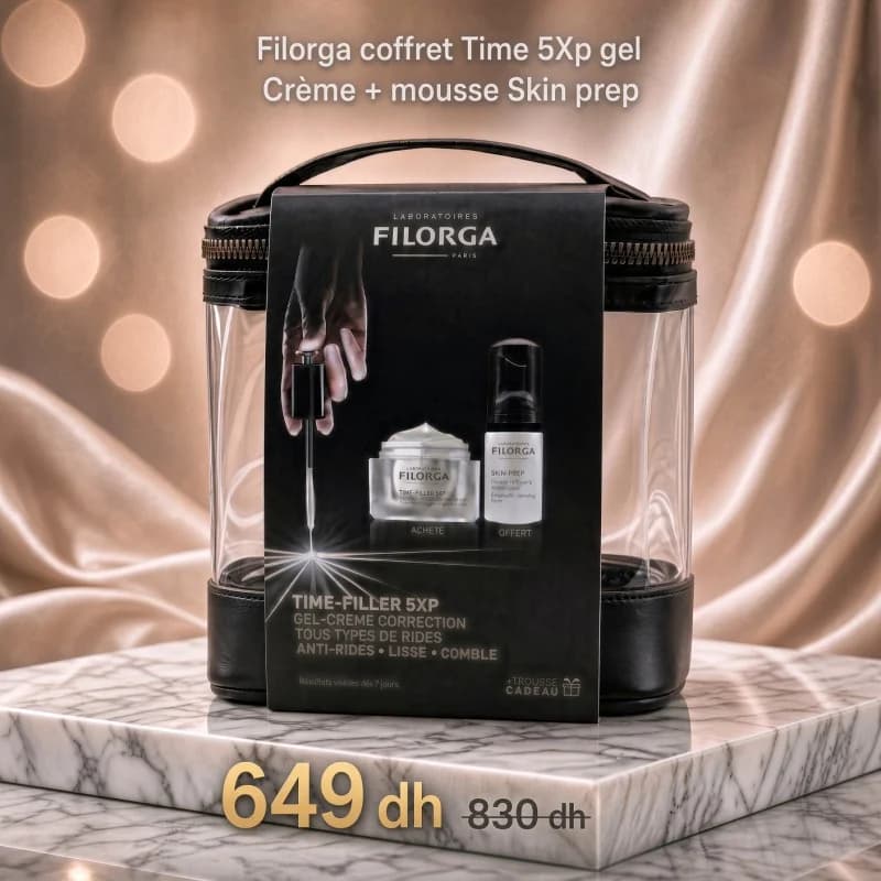 COFFRET FILORGA Time Filler 5xp Gel crème 50ml ACHETE + SKIN PREP ENZYMATIC CLEANSING FOAM MOUSSE OFFERT