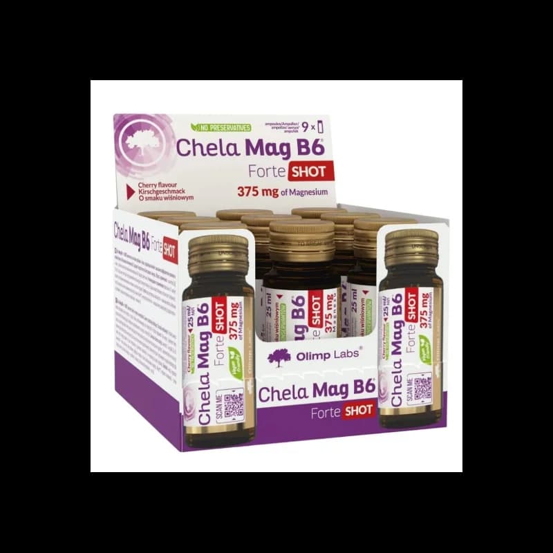 OLIMP LABS Chela Mag B6 Forte Shot Cerise 9x25ml