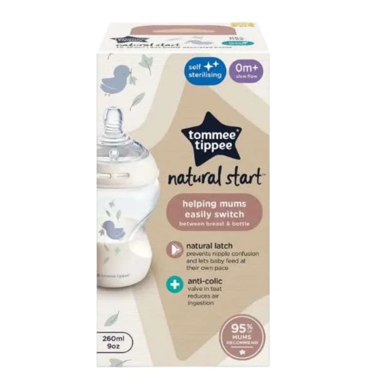 Tommee Tippee Biberon Natural Start Decor 260ml +0m Ref 42250206