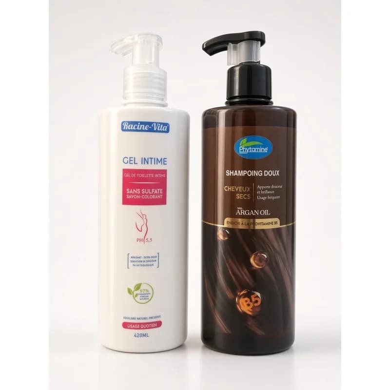 Racine Vita Gel Intime Ph 5.5 420ml+Shampooing Doux Cheveux Secs 420ml