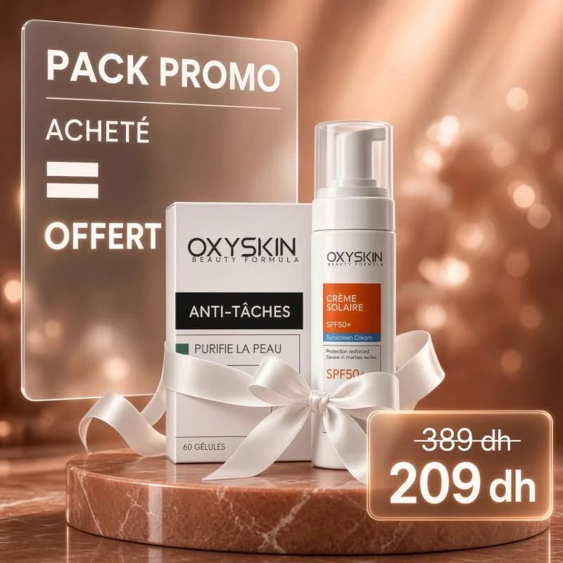 Oxyskin Eclat Anti-Taches 60 Gellules+Ecran Solaire Ps Spf50+ 40ml