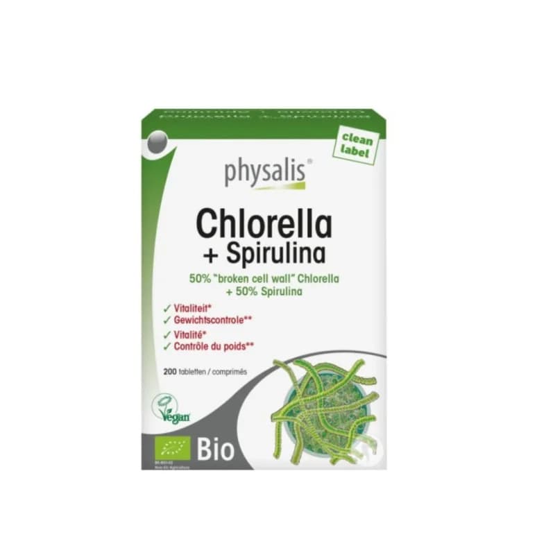 Physalis Chlorella + Spirulina 200 Comprimes