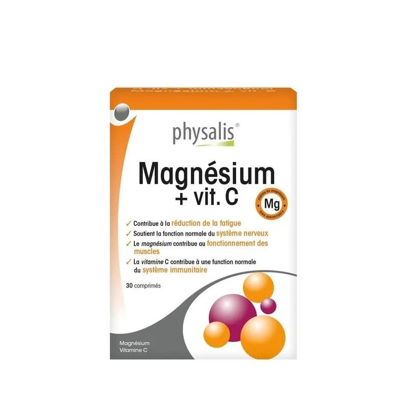 Physalis Magnesium + Vit C 30 Comprimès