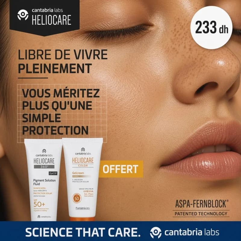 HELIOCARE 360 PIGMENT SOLUTION FLUID SPF 50 + HELIOCARE COLOR GELCREAM TEINTE LIGHT OFFERT