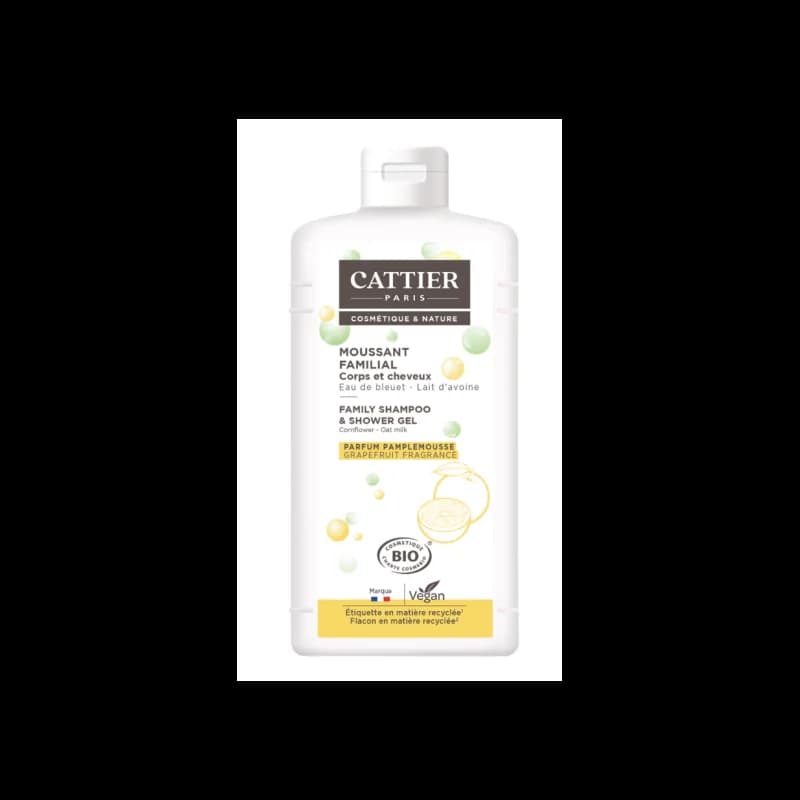 Cattier MOUSSANT FAMILIAL - CORPS ET CHEVEUX - SANS SAVON 500ml