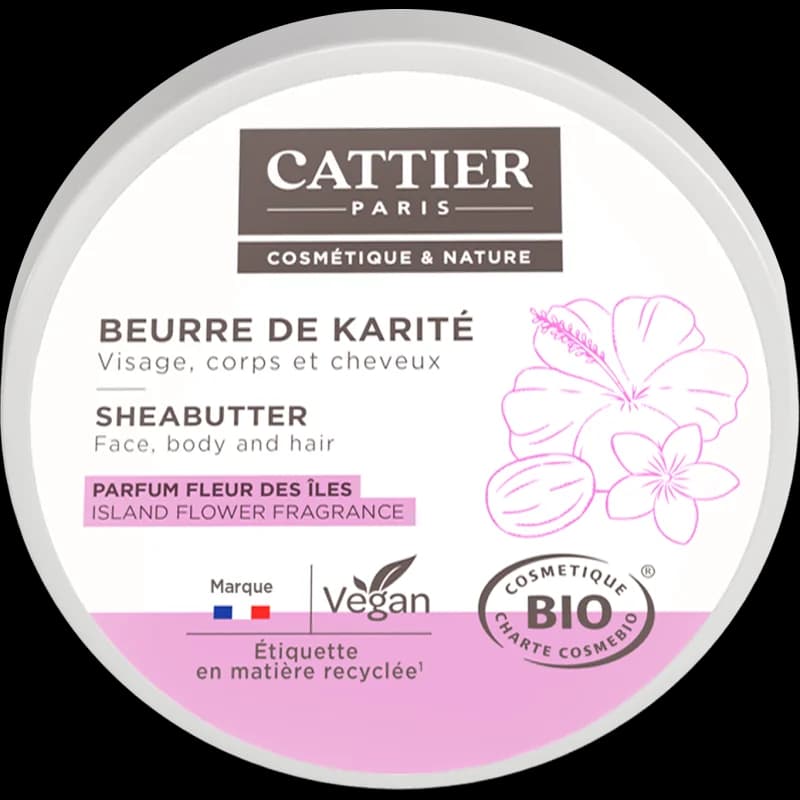 Cattier BEURRE DE KARITE - FLEUR DES ILES 100g
