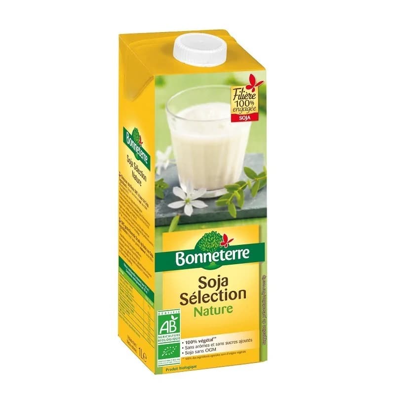 BONNETERRE Boisson Soja sélection Nature bio 1L