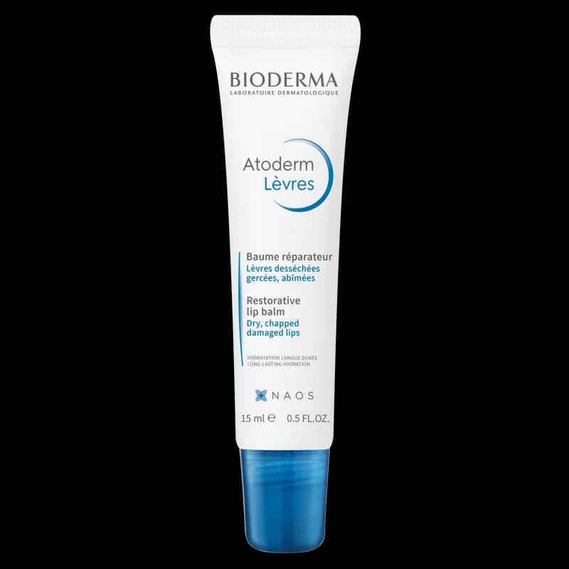 BIODERMA ATODERM BAUME LEVRES 15ml Nourrit Et Apaise Les Lèvres Gercées