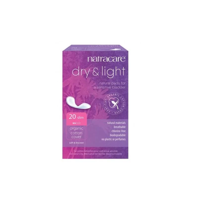 NATRACARE serviette dry+light pour legere incontinence 20u