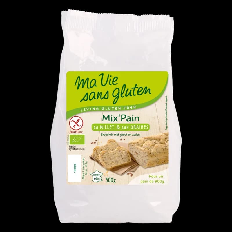Ma Vie Sans Gluten preparation pour pain bio au millet et aux graines