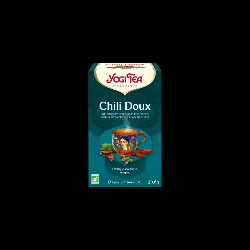 YOGI TEA Chili Doux 17x 2g (Réglisse, écorces de cacao, fenouil, menthe poivrée, piment)