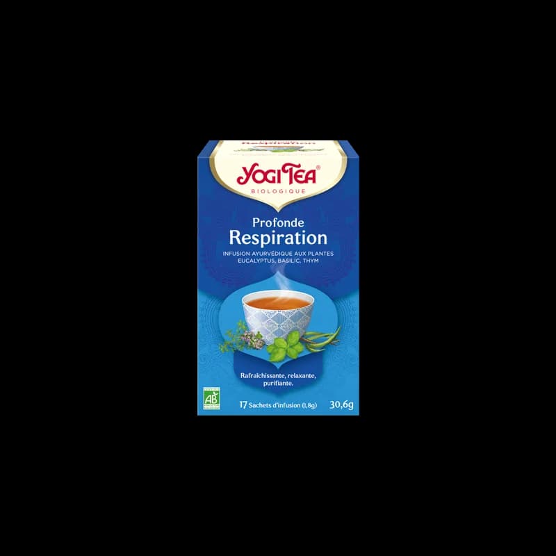 YOGI TEA Profonde Respiration 17x2g (Eucalyptus, réglisse, gingempbre, basilic, cardamome, cannelle)