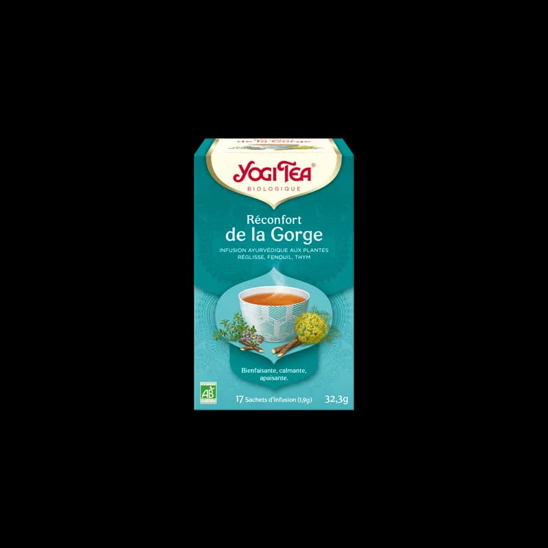 YOGI TEA Réconfort de la Gorge 17x2g (Réglisse, fenouil, thym, cannelle)