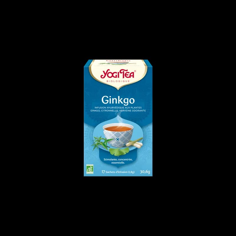 YOGI TEA Ginkgo 17x2g ( Ginkgo, gingembre, citronnelle, verveine odorante, basilic)