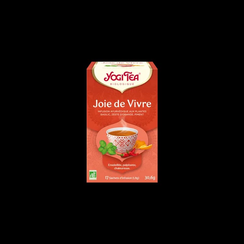 YOGI TEA Joie de vivre 17x 2g (Basilic, réglisse, jus de citron séché, zeste d'orange, gingembre, piment)