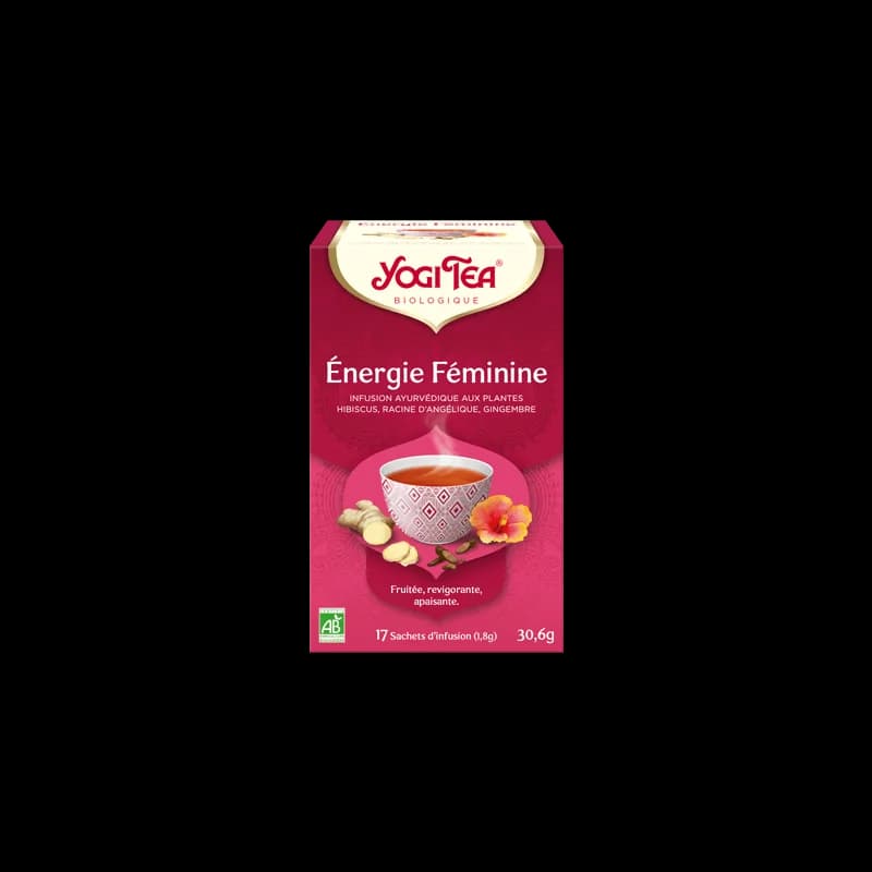 YOGI TEA Energie Féminine 17x 2g (Hibiscus, réglisse, menthe poivrée, feuilles de framboise, racine d'angélique)
