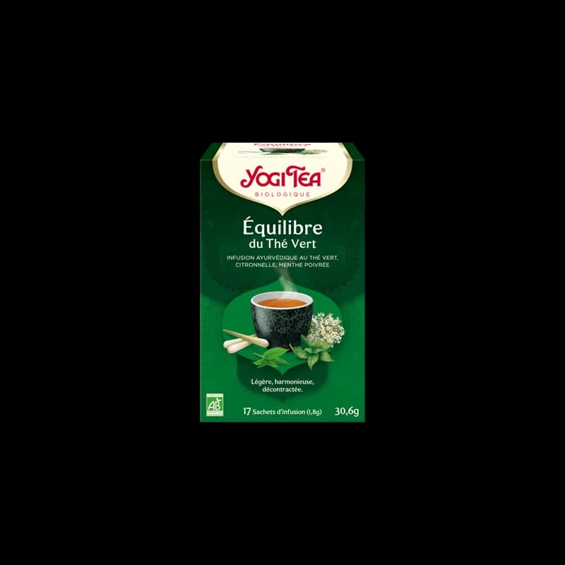 YOGI TEA Equilibre du Thé Vert 17x 2g (thé vert, fleurs de sureau, citronnelle, kombucha)