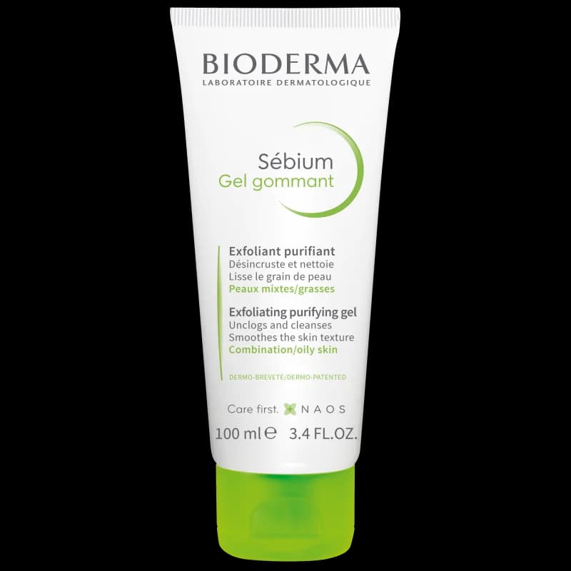 BIODERMA SEBIUM GEL GOMMANT PURIFIANT 100ml Désincruste Et Nettoie