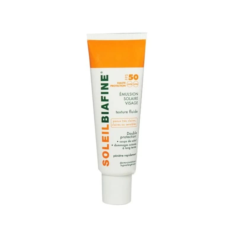 Biafine Emulsion Solaire Visage SPF 50+ 50 Ml